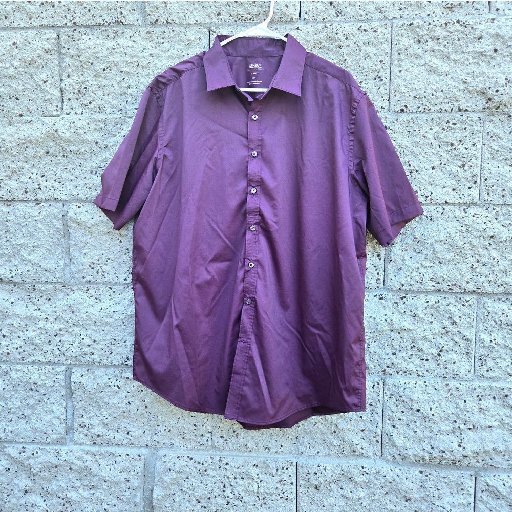 Men's MIX&NY purple, button-down casual dress shirt